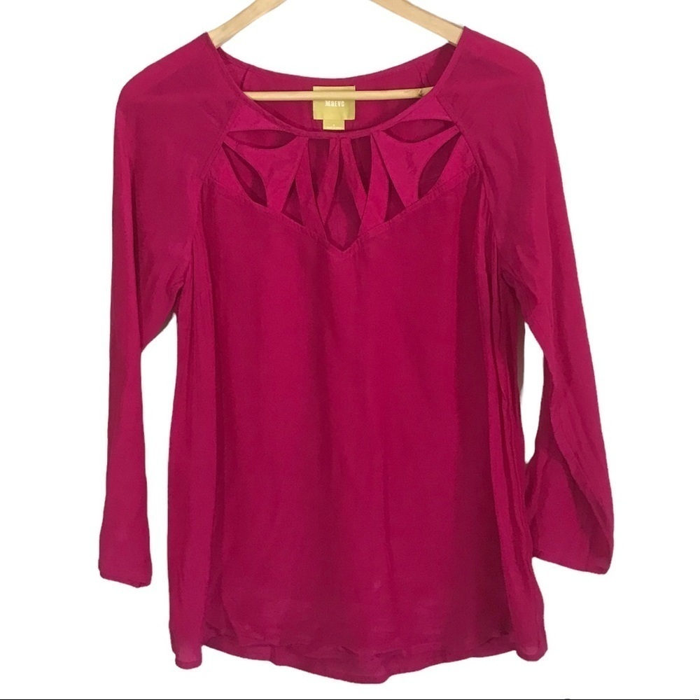 Maeve Pink Cutout Neckline Size 8